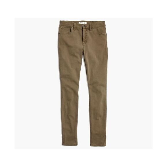 Madewell 9" High-Rise Skinny Jeans: Garment-Dyed Edition Safari Khaki Size 27 - Picture 1 of 8